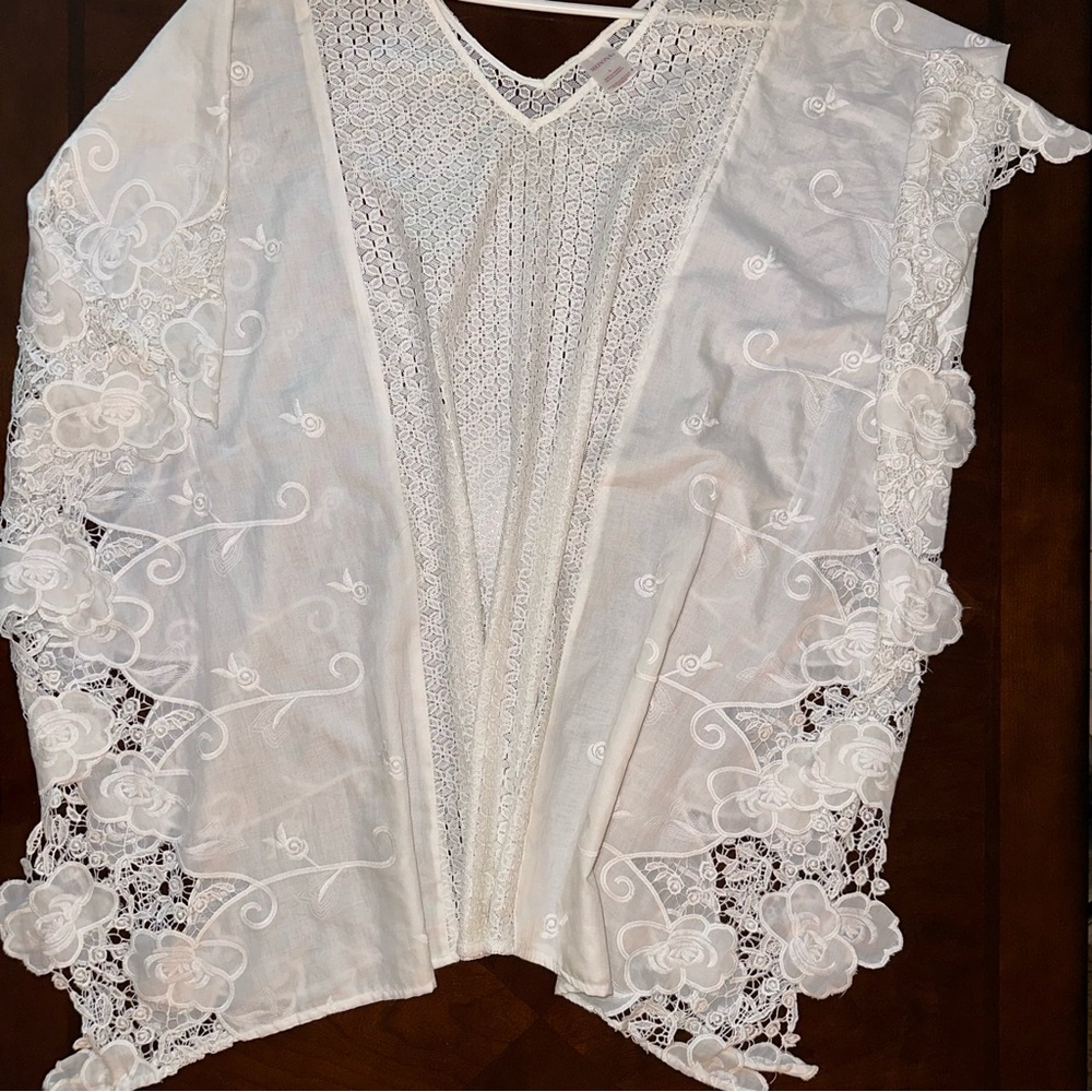 Merona Lace Kimono/Bathing Suit Coverup - L - Picture 5 of 7
